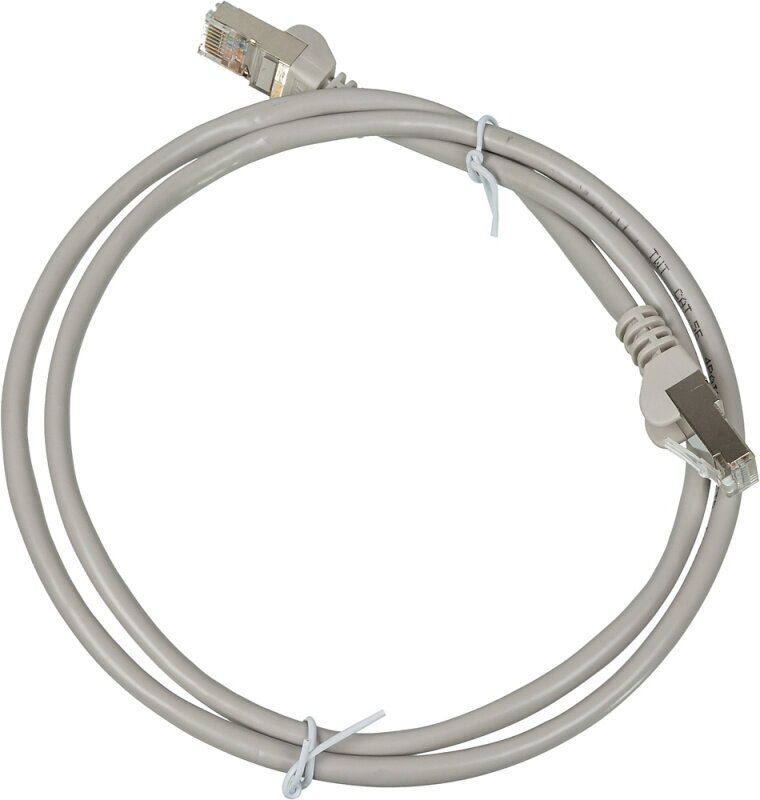 Патч-корд Lanmaster TWT-45-45-1.0S-GY FTP вилка RJ-45-вилка RJ-45 кат.5е 1м серый ПВХ уп.1шт