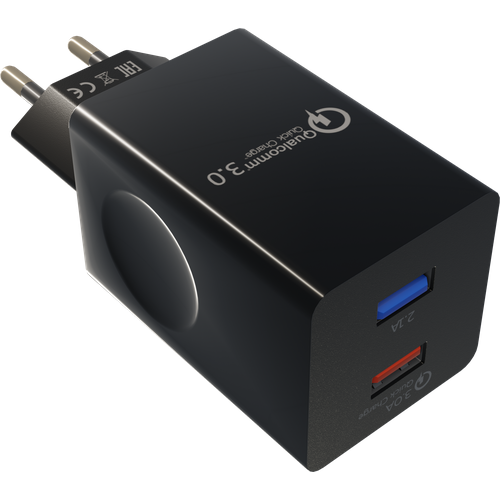 PURE СЗУ 2USB 3.0A QC3.0 быстрая зарядка More choice NC69 Black