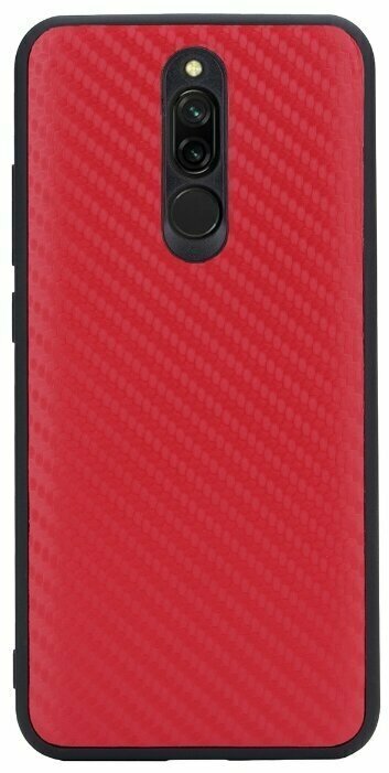 Чехол накладка G-Case Carbon для Xiaomi Redmi 8, красная