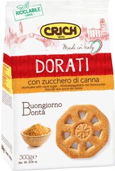 Печенье песочное Crich Dorati Biscuits с тростниковым сахаром, 300 г