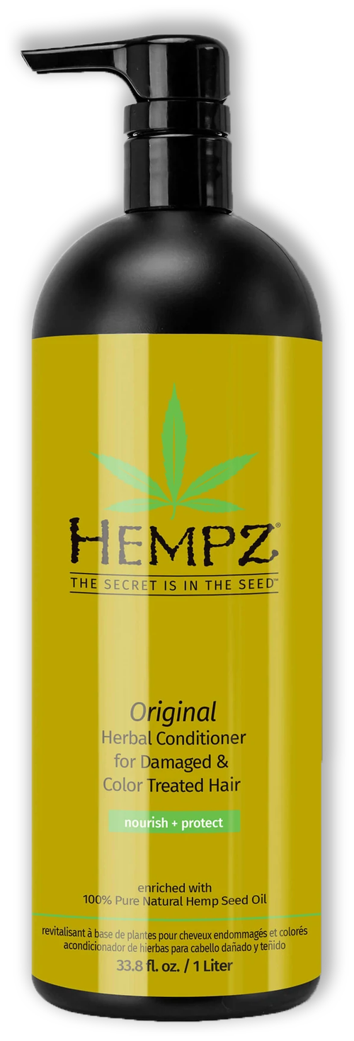 Hempz кондиционер Original Herbal Conditioner для поврежденных окрашенных волос, 1000 мл