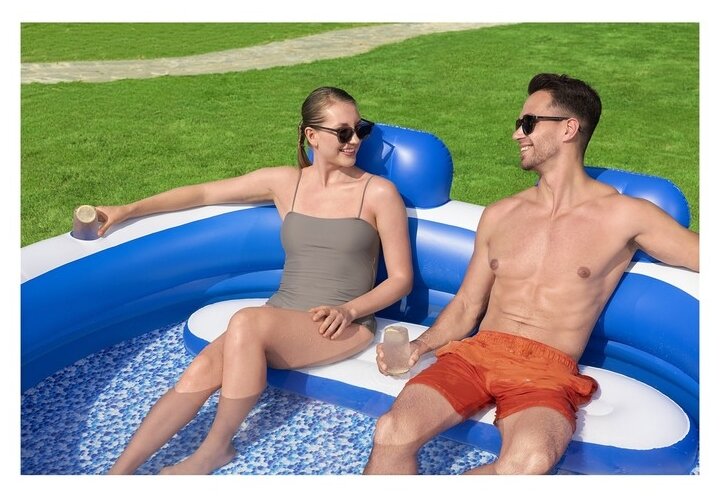 Best WAY Бассейн надувной семейный Splash Paradise 231 x 219 x 79 см Bestway 54422 . - фотография № 4