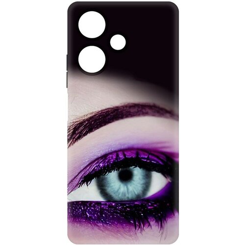 Чехол-накладка Krutoff Soft Case Взгляд для INFINIX Hot 30 черный