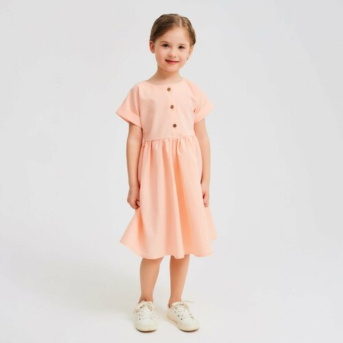 Платье Minaku, хлопок, однотонное, размер 104, розовый