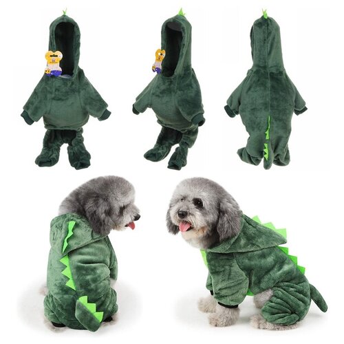 Костюм для собаки «Волшебный карнавал-Динозавр» с капюшоном, размер L (45*35см) Ultramarine