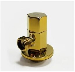 Кран шаровой угловой Kaiser 1/2"х1/2" Gold (255-G)