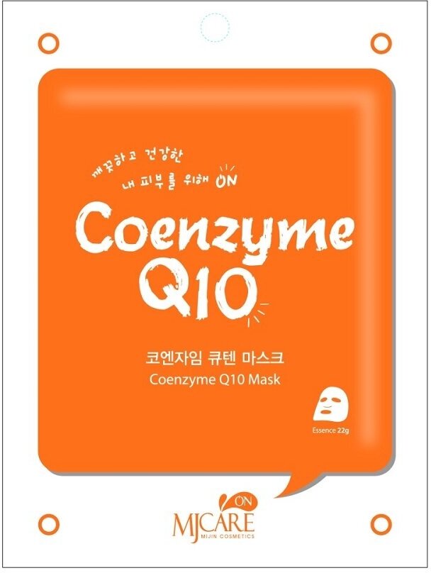 Mijin On Coenzyme Q10 Mask - Миджин Тканевая маска для лица с коэнзимом Q10, 22 гр -