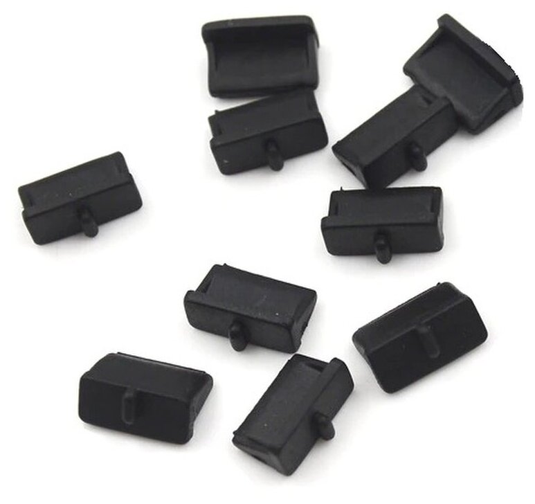 Заглушки для USB черная комплект из 10 штук