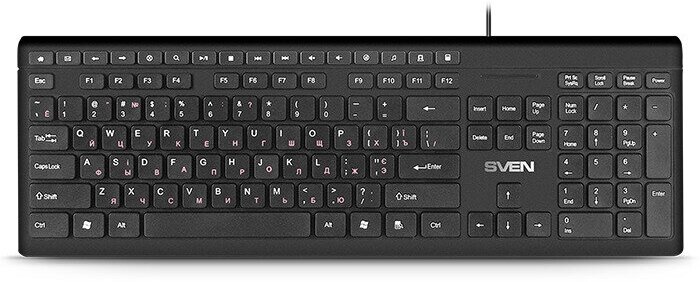 Клавиатура SVEN KB-S307M Black USB черный