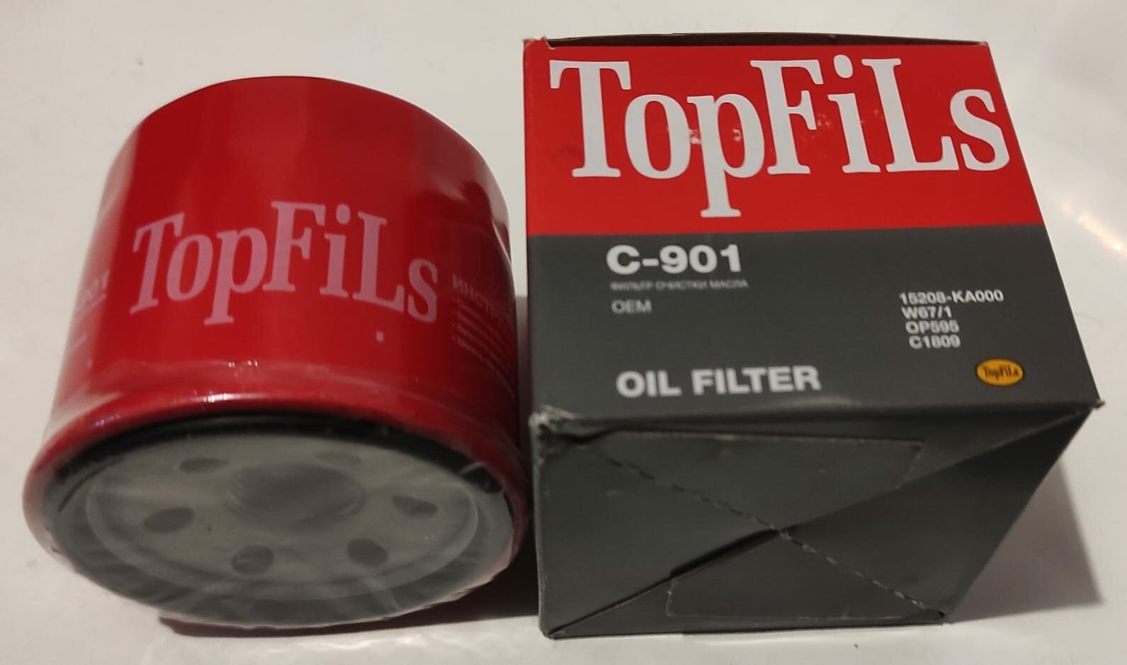 TOP FILS C901 Фильтр масляный C-224 15208-65F00