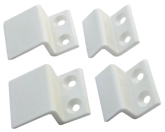 Крепление для москитной сетки (верх - 2шт низ - 2шт.) белый пластик  4 шт.