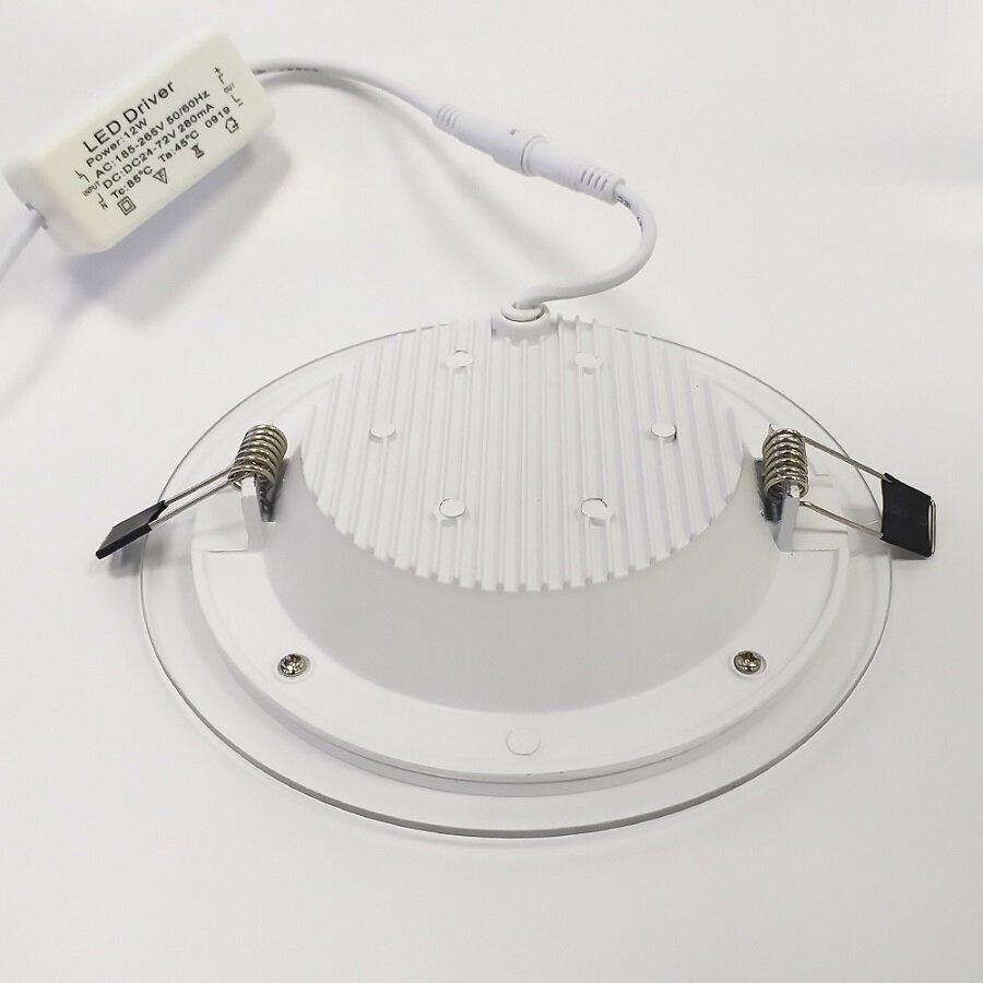 Встраиваемый светодиодный светильник EKS ATRUM - LED панель круглая (6 Вт, 450ЛМ, 4200K) - фотография № 2