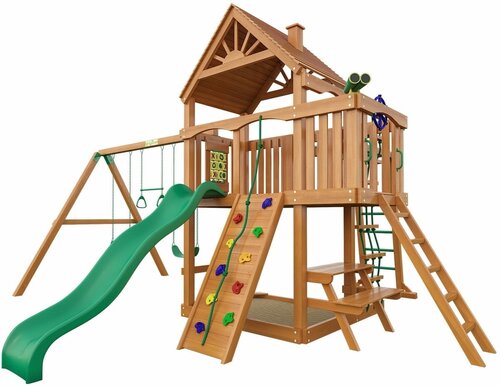 Детская деревянная площадка IgraGrad Premium Шато с рукоходом (дерево) (спортивно-игровая площадка для дачи и улицы)