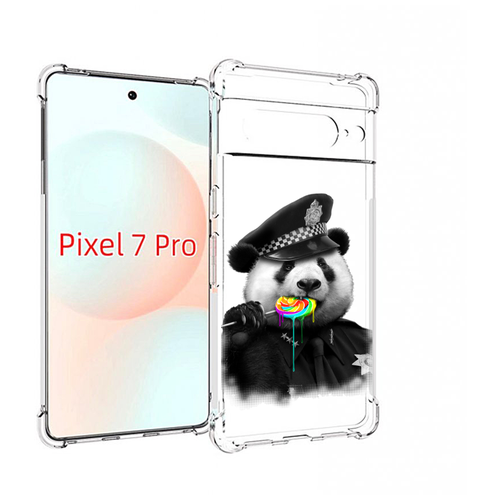 Чехол MyPads Панда полиция для Google Pixel 7 Pro задняя-панель-накладка-бампер чехол mypads панда на дереве для google pixel 7 pro задняя панель накладка бампер