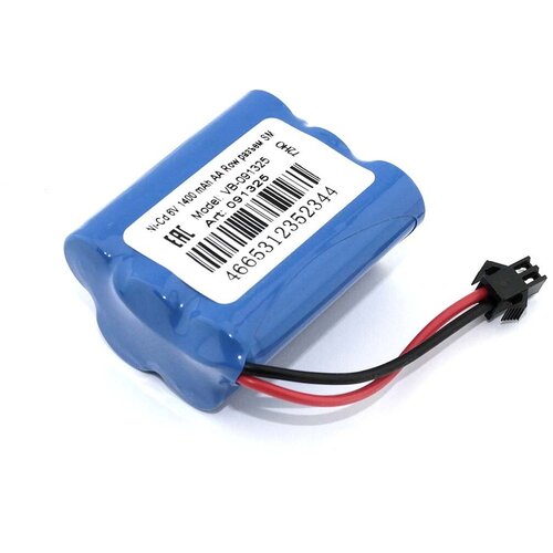 Аккумулятор Ni-Cd 6V 1400 mAh AA Row разъем SM (2+3)