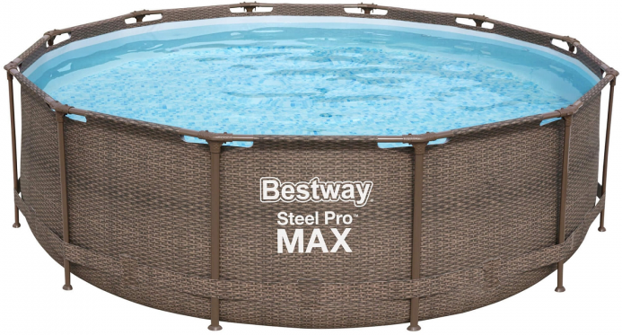 Бассейн каркасный BestWay Steel Pro MAX Ротанг 366*100см 56709