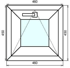 Окно ПВХ , фрамуга ,460х450мм (ШхВ),откидное,2стекла-32мм.Для проема 500х510 - фотография № 2