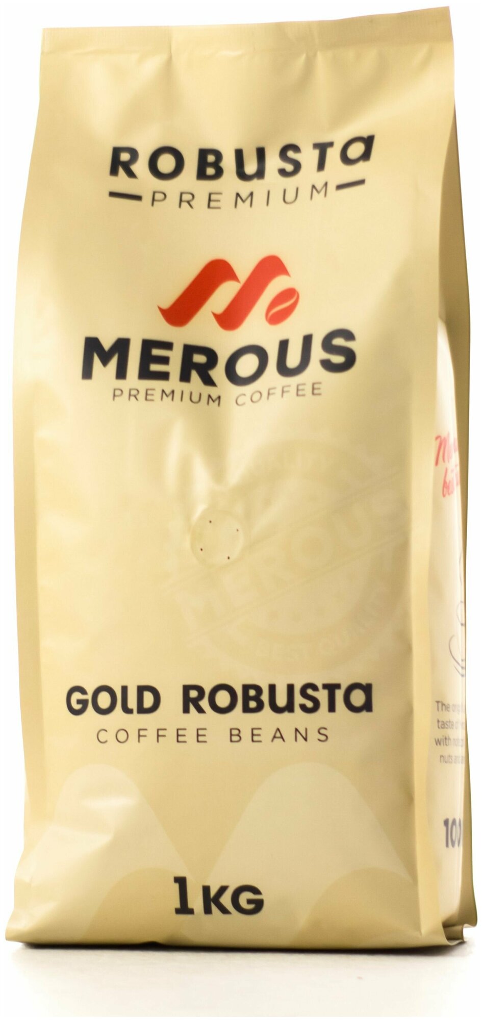Кофе в зернах MEROUS GOLD ROBUSTA, 100% робуста, 1000 гр