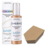 Enough Тональный крем Collagen Whitening Moisture Foundation со спонжем, SPF 15 - изображение