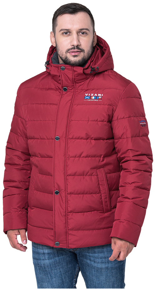 Куртка Vizani зимняя, силуэт прямой, воздухопроницаемая, утепленная, ветрозащитная, водонепроницаемая, стеганая, размер 50, красный