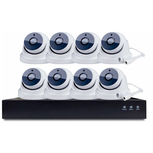 Комплект видеонаблюдения IP Ps-Link KIT-A508IP-POE 8 камер для помещения 5Мп ip система видеонаблюдения с зумом на 6 камер ison ozon 6 k3 5 мегапикселей с жестким диском