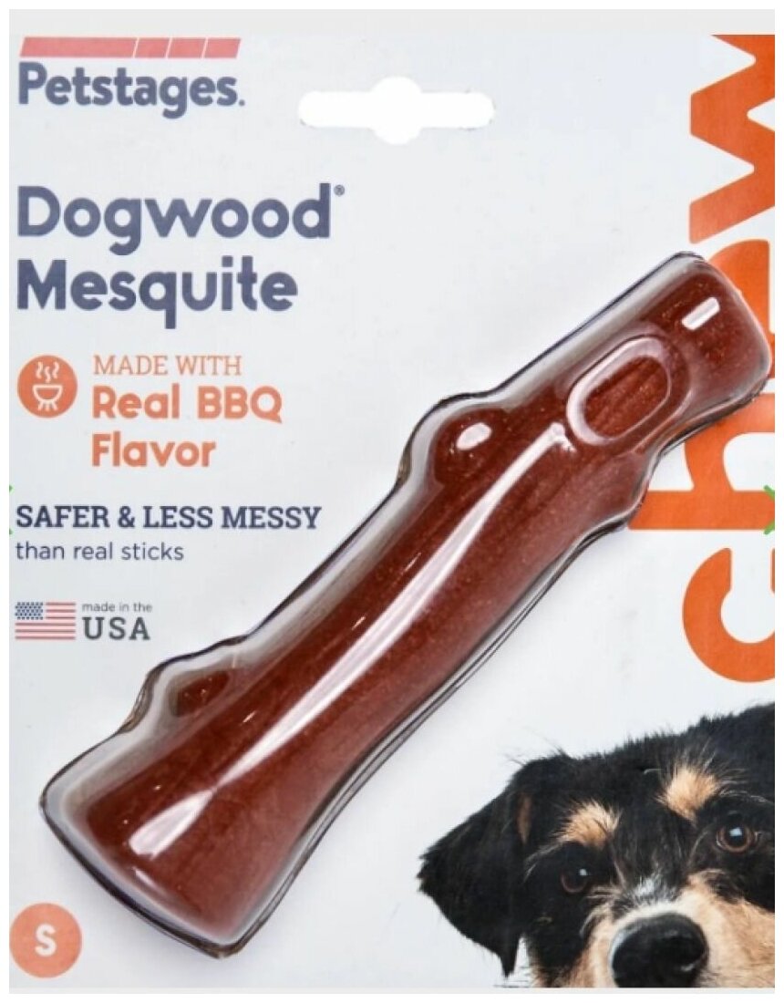 Petstages игрушка для собак Mesquite Dogwood с ароматом барбекю 10 см очень маленькая . - фотография № 17