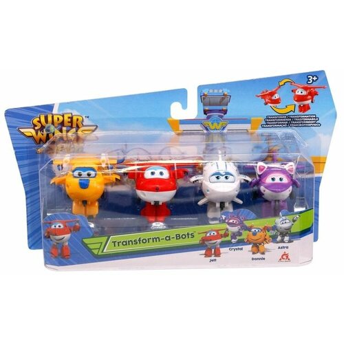 Super Wings Игровой набор 4 мини трансформера, EU740040A