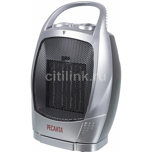 Тепловентилятор керамический Ресанта ТВК-2 1800Вт с термостатом 2 режима серебристый черный 6724 454100₽