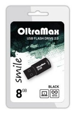 USB накопитель 8GB Oltramax Smile USB 2.0 (черный)