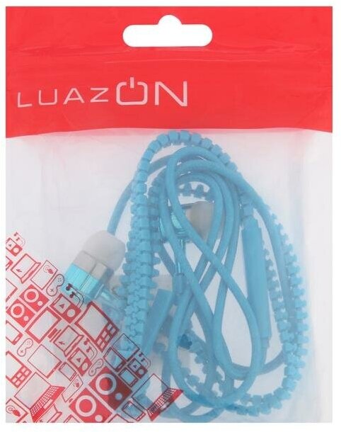 Наушники Luazon Home VBT 1,10 "Молния", вакуумные, микрофон, синие