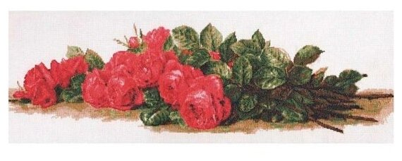 Набор для вышивания Палитра 01.007 Розы на столе, 59*20 см