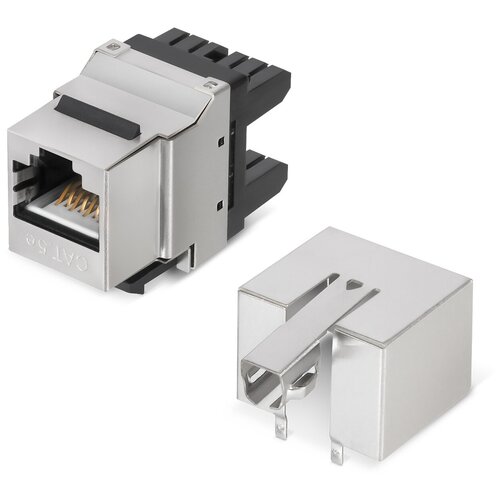 Cabeus KJ-RJ45-Cat.5e-SH-180 Degree Вставка Keystone Jack RJ-45(8P8C), 180 градусов, категория 5e, экранированная, Dual IDC (110&Krone type)