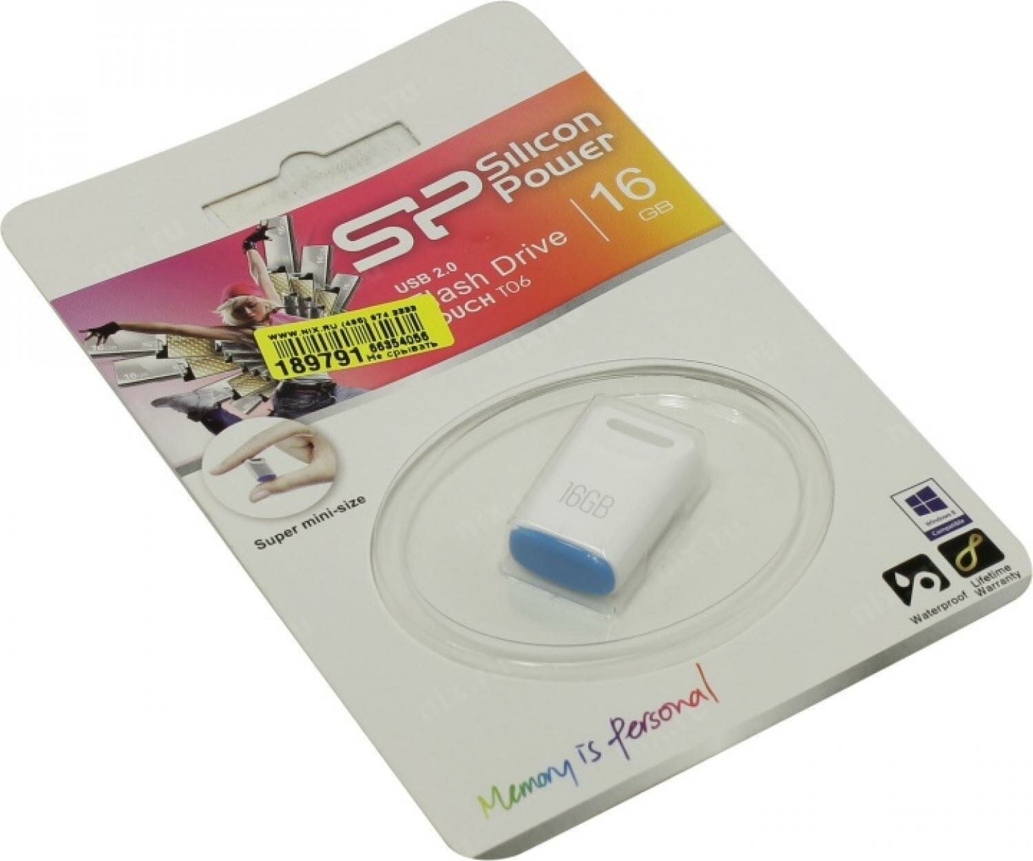 Флешка USB SILICON POWER Touch T06 16Гб, USB2.0, белый [sp016gbuf2t06v1w] - фото №8