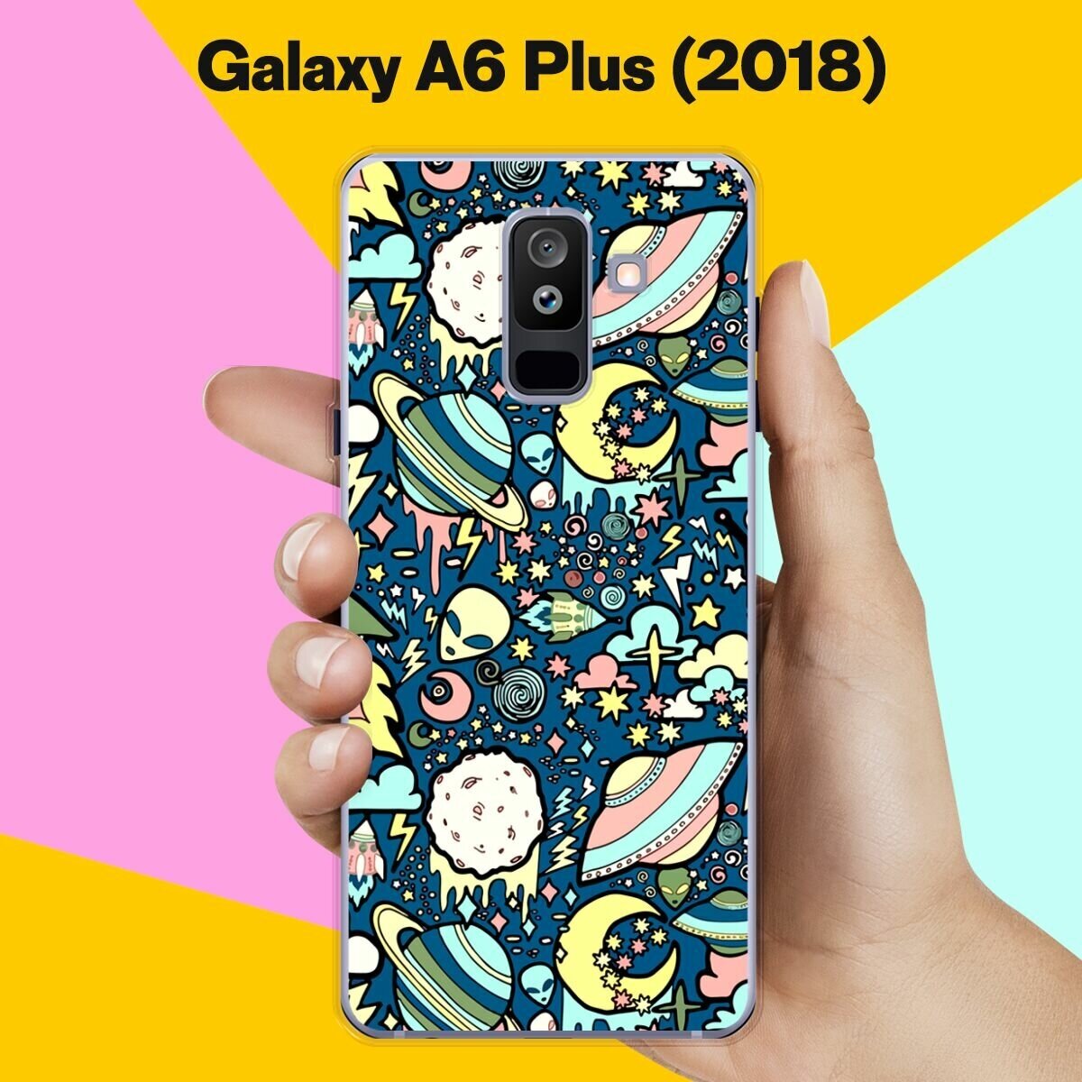 Силиконовый чехол на Samsung Galaxy A6 Plus (2018) Астронавт 20 / для Самсунг Галакси А6 Плюс