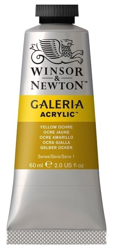 Акриловая краска W&N Galeria 60мл желтая охра Winsor Newton WN2120744