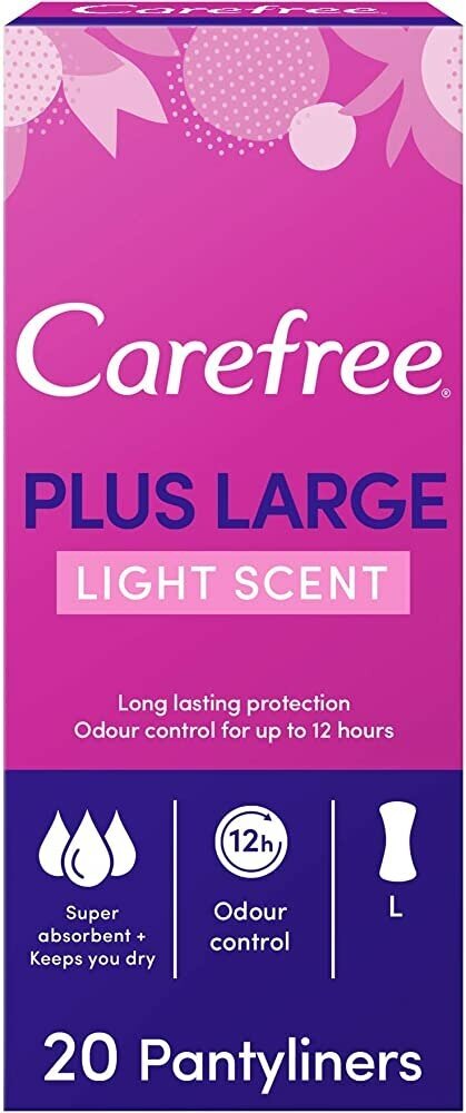 Ежедневные прокладки Carefree Plus Large Light Scent, 20 штук