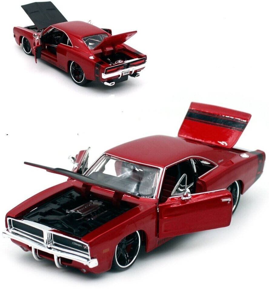 Maisto Машинка 1:24 "Design Classic Muscle - 1969 Dodge Charger R/T", красная - фото №10