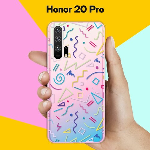 Силиконовый чехол Цветной узор на Honor 20 Pro силиконовый чехол цветной узор на honor 30s