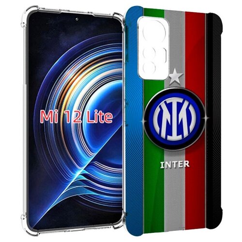 чехол mypads фк интер милан для xiaomi mi 11 экран 6 81 задняя панель накладка бампер Чехол MyPads фк интер милан для Xiaomi 12 Lite задняя-панель-накладка-бампер