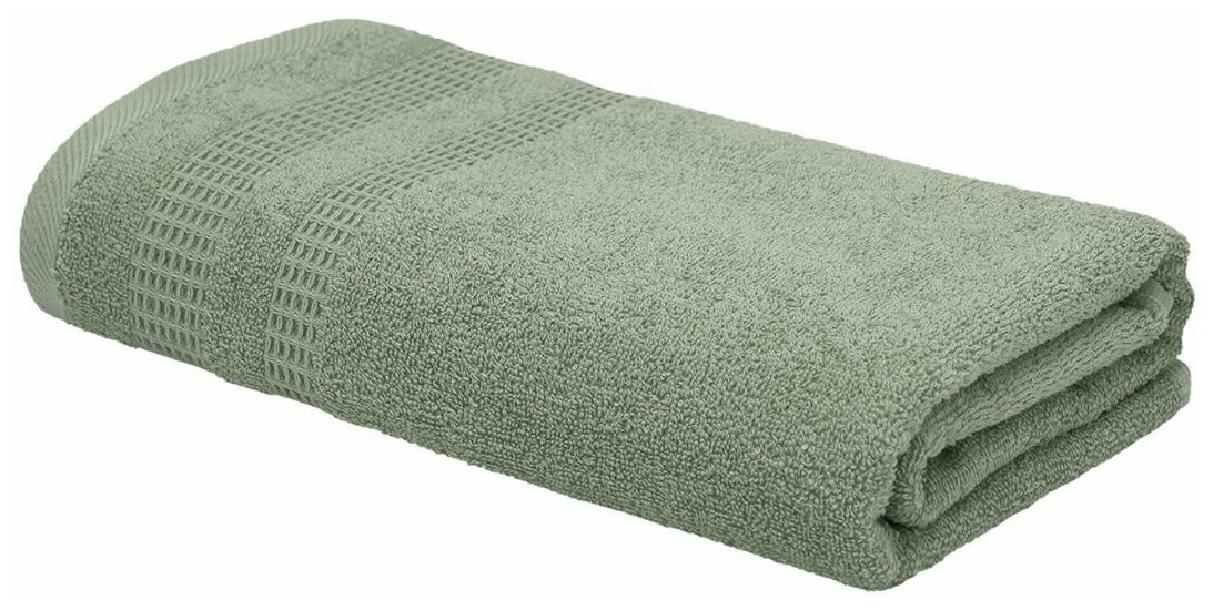 Махровое полотенце Памир 70х130 см, банное / для ванной / пляжное / гостевое/ подарочное/ 100% хлопок / цвет зеленый / 1 шт