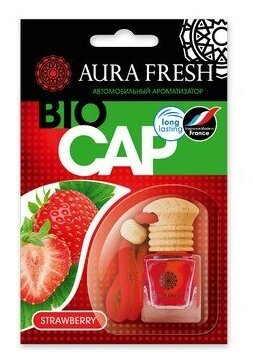 AURA FRESH Ароматизатор подвесной BioCap Strawberry (Aura Fresh)