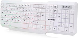 Клавиатура SmartBuy SBK-333U-W White USB белый, английская/русская (ISO), 1 шт.