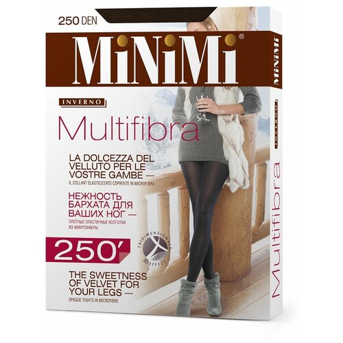 Колготки MiNiMi Multifibra, 250 den, размер 2, коричневый колготки minimi multifibra 250 den размер 5 коричневый