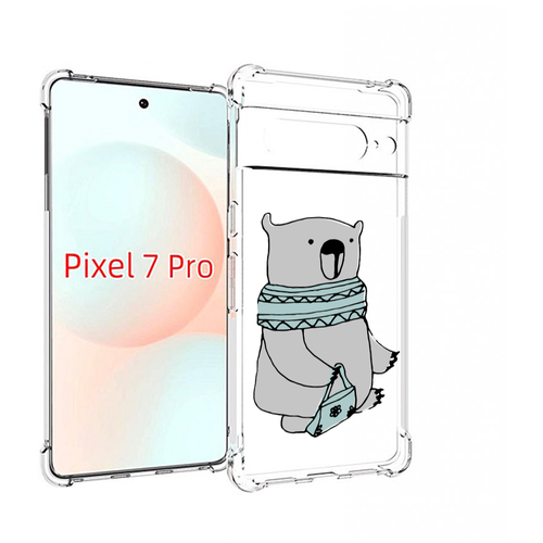 Чехол MyPads Модный медведь для Google Pixel 7 Pro задняя-панель-накладка-бампер чехол mypads медведь на скейте для google pixel 7 pro задняя панель накладка бампер