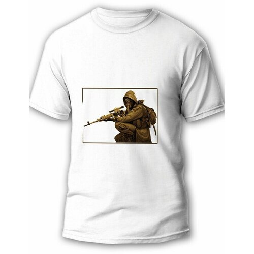 фото Футболка, размер l, белый будь на стиле