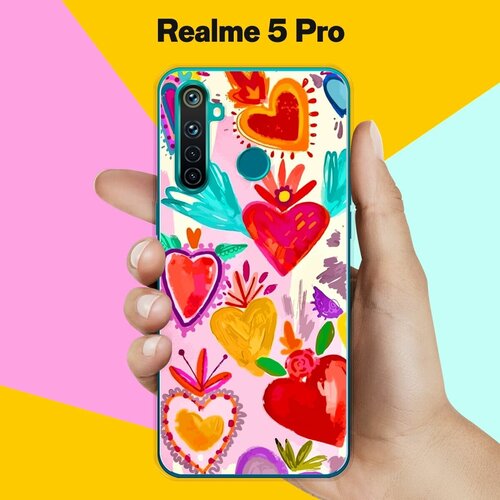 Силиконовый чехол на realme 5 Pro Узор 13 / для Реалми 5 Про силиконовый чехол на realme 5 узор 13 для реалми 5