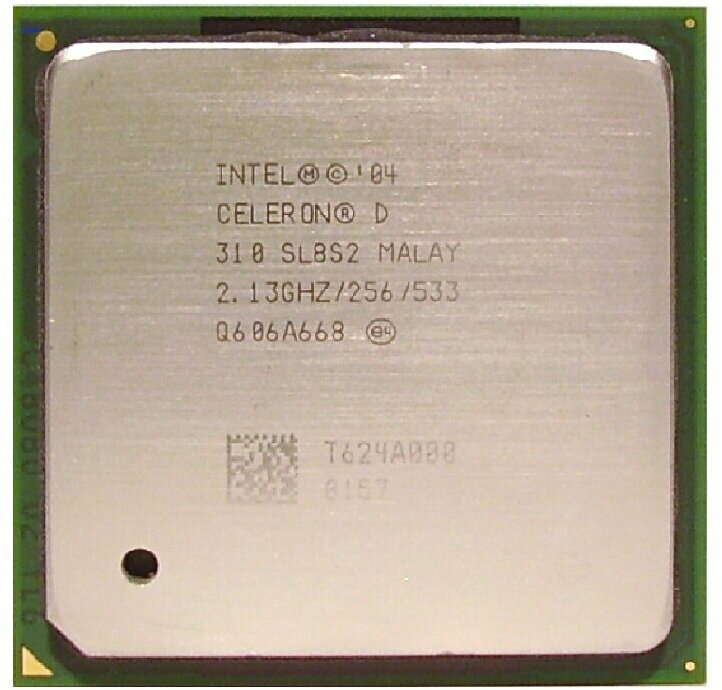 Процессор Intel Celeron D 310 Prescott S478,  1 x 2130 МГц, OEM