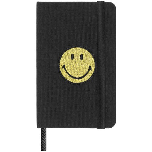 Блокнот Moleskine LE SMILEY XS 65х105мм обложка текстиль 160стр. нелинованный твердая обложка подар. кор. черный