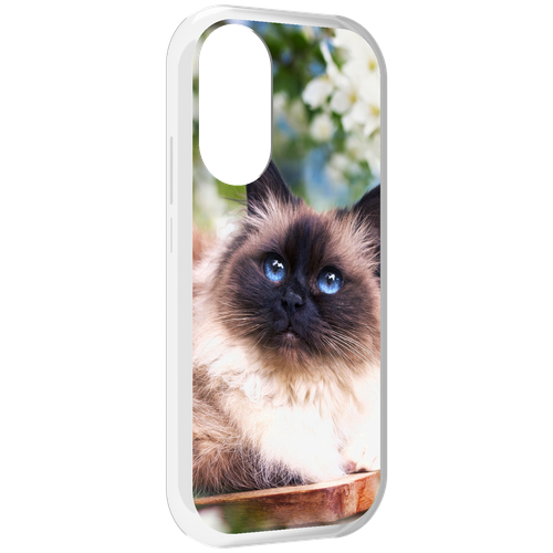 Чехол MyPads порода кошка Бирман для Honor X7 задняя-панель-накладка-бампер