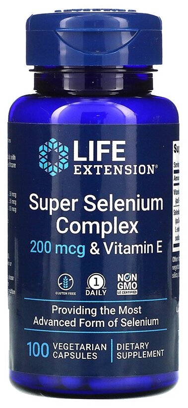 LIFE Extension Super Selenium Complex 200 mcg, 100 капс.